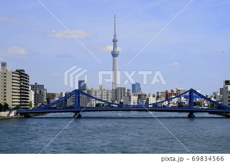 9月 中央256東京スカイツリーと清洲橋 9月 中央256東京スカイツリーと清洲橋 69834566