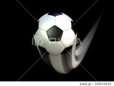 動きがあるサッカーボールのイラスト素材 6940