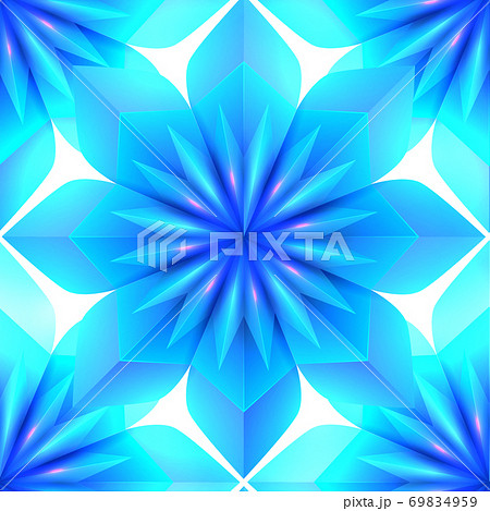 Blue Seamless Ice Texture Of Snowflakes On のイラスト素材