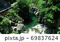 面河川深青の新緑(4K空撮切出し)、面河ブルーを求めて 69837624
