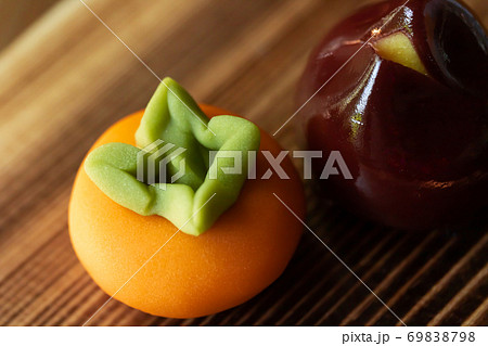 上生菓子・柿と栗 上生菓子・柿と栗 69838798