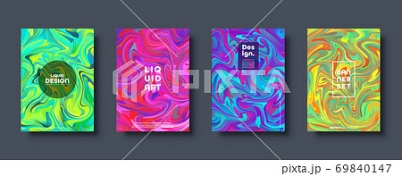 Colorful abstract geometric background. Liquid dynamic gradient waves. Fluid marble texture. Modern Colorful abstract geometric background. Liquid dynamic gradient waves. Fluid marble texture. Modern 69840147