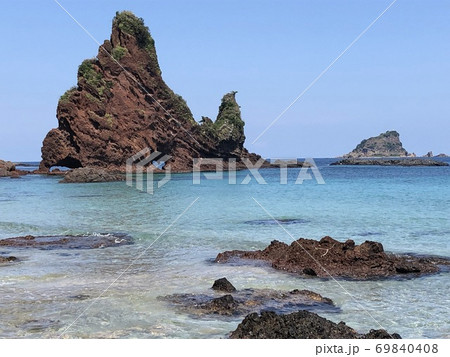 隠岐諸島 明星海岸のハート岩の写真素材 69840408 Pixta
