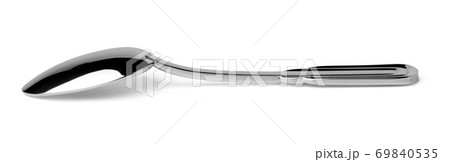 Metal steel spoon isolated on white background 69840535