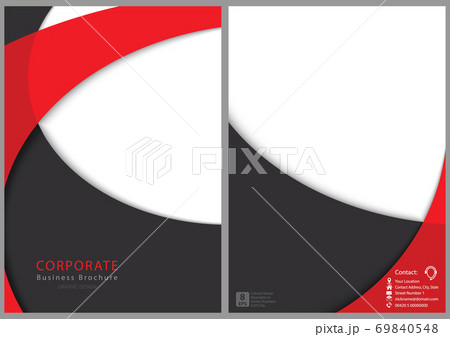 Flyer Template with Curved Shapes 69840548