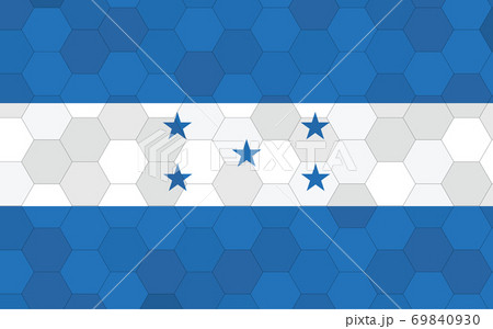 Honduras flag illustration. Futuristic Honduran flag graphic with abstract hexagon background vector. Honduras national flag symbolizes independence. Honduras flag illustration. Futuristic Honduran flag graphic with abstract hexagon background vector. Honduras national flag symbolizes independence. 69840930