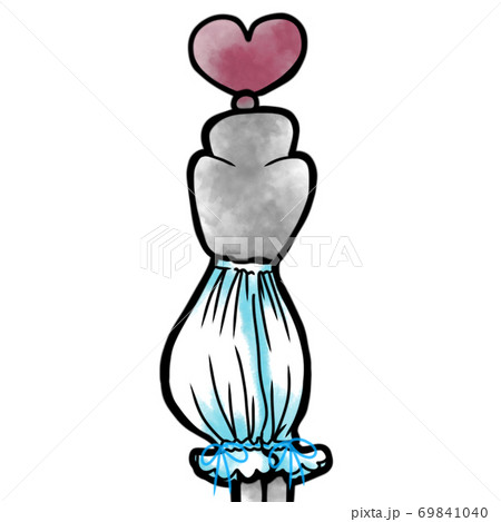 ロリィタファッションのドロワーズマネキンのイラスト素材