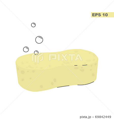 Vector illustration of a yellow sponge isolated on a white background Vector illustration of a yellow sponge isolated on a white background 69842449