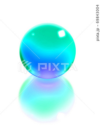 水色の水晶玉のイラスト素材