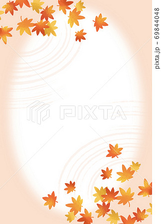 秋を感じる紅葉のフレーム 秋を感じる紅葉のフレーム 69844048