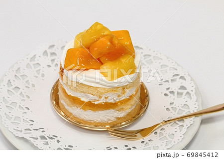 マンゴーとパイナップルのケーキ マンゴーとパイナップルのケーキ 69845412