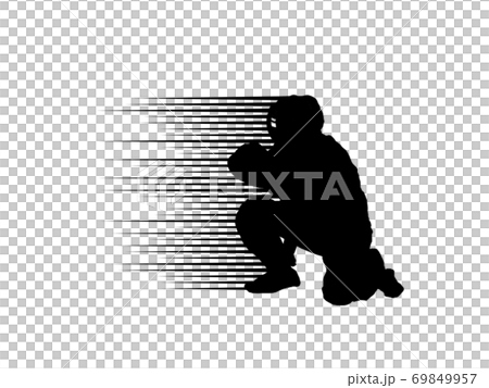 野球選手 キャッチャー壱 のイラスト素材