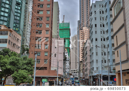 18 Sept 2020 the tram across the Kennedy Town , hong kong 69850073