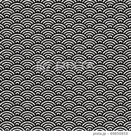 和柄 青海波 せいがいは のベクターイラストc のイラスト素材