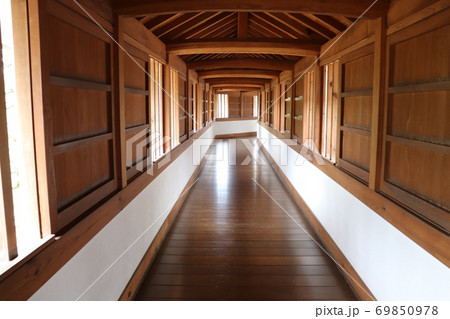 姫路城の百間廊下 西の丸長局 の写真素材