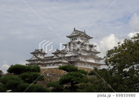 西の丸から見た姫路城の写真素材