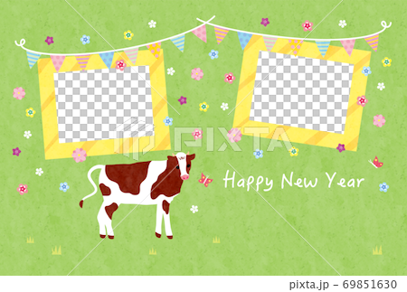 Year of the Ox-New Year's card template-2 tech 69851630