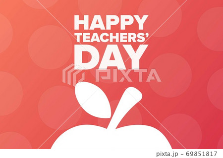 World Teachers Day. 5 October. Holiday concept. Template for background, banner, card, poster with 69851817