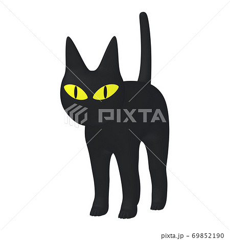 ハロウィンのイラスト素材 ミステリアスな黒猫 1 1 のイラスト素材
