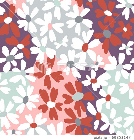 Ditsy daisy seamless pattern 69853147