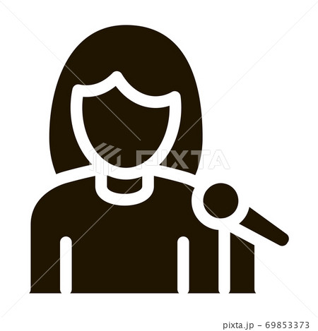 Singer Woman Human Talent Icon Vector Illustration Singer Woman Human Talent Icon Vector Illustration 69853373