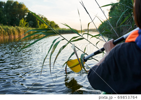 Close up shot of guy in kayak 69853764