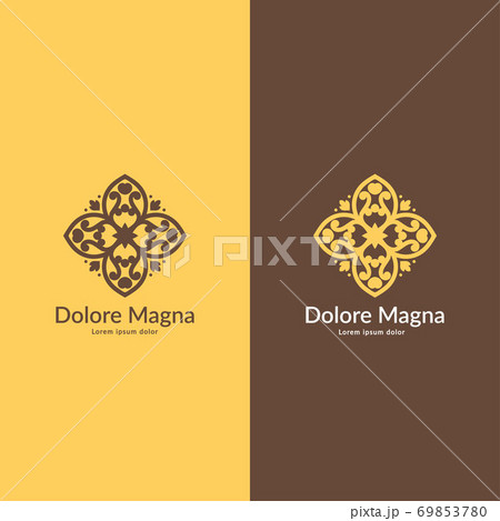 Logo with decorative vector ornament.  69853780