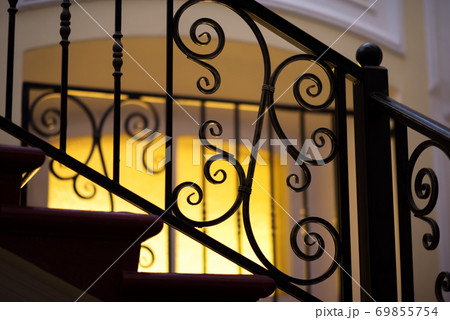Forged metal railing 69855754
