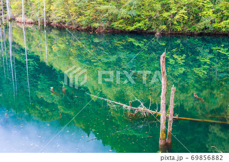 (長野県)王滝村 秋の自然湖 (長野県)王滝村 秋の自然湖 69856882