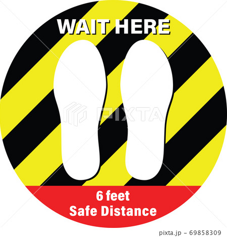 Sticker social distance Stop spreading coronavirus Sticker social distance Stop spreading coronavirus 69858309