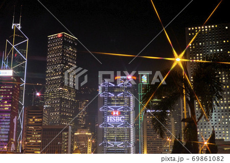 香港 夜景 街並み 香港 夜景 街並み 69861082