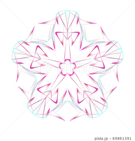 美しい五角形(背景透過PNG)　20200927_006 69861391