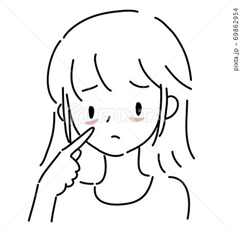 目の下にクマがある若い女性 目の下にクマがある若い女性 69862954