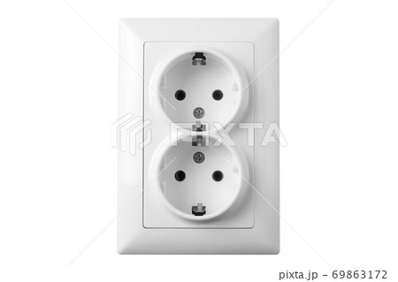 Power Socket. Isolated on White Background. Power Socket. Isolated on White Background. 69863172