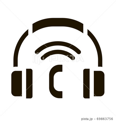 Voip System Headphones Icon Vector Glyph Illustration Voip System Headphones Icon Vector Glyph Illustration 69863756