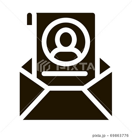 Envelope with Voter Information Sheet Icon Vector Glyph Illustration 69863776