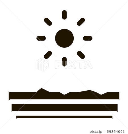 Drying Out Skin in Sun Icon Vector Glyph Illustration 69864091