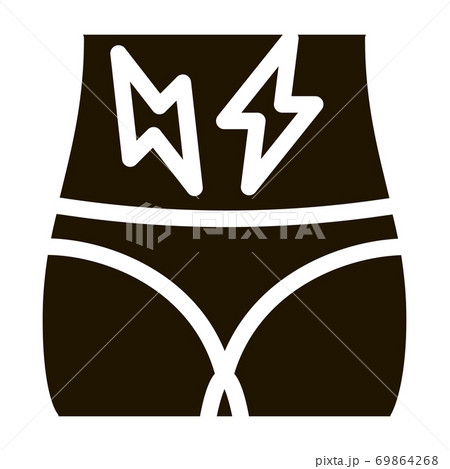 Lower Abdominal Pain Icon Vector Glyph Illustration 69864268