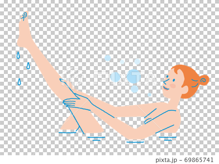 バスタイム 若い女性 イラスト バスタイム 若い女性 イラスト 69865741