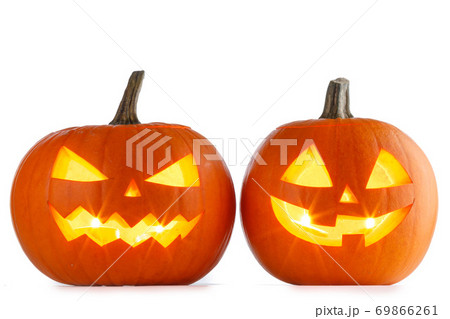 Halloween Pumpkins on white 69866261