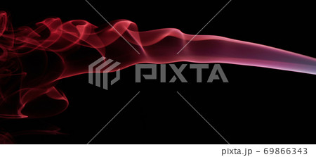 Abstract red smoke flow swirl 69866343
