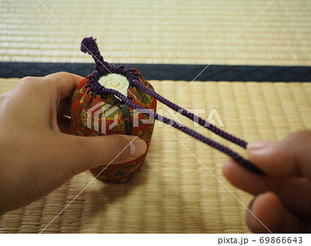 裏千家　濃茶　仕覆の結び方 69866643