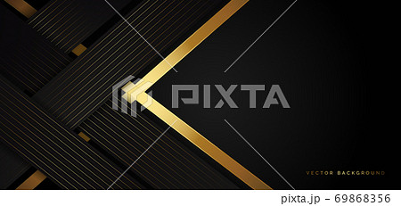 Abstract template black triangle background with striped lines golden. Luxury style. Abstract template black triangle background with striped lines golden. Luxury style. 69868356