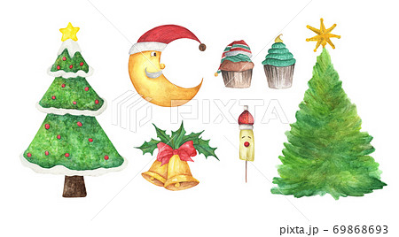 Set of Christmas decorations. 69868693