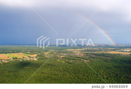 Rainbow seen from the air 69868869