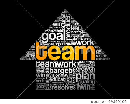 TEAM Arrow Word Cloud, business concept TEAM Arrow Word Cloud, business concept 69869105
