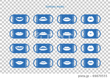 マスク 衛生 Face Mask アイコン ボタン 風邪 花粉症 ウイルス 予防 コロナ Ai 素材のイラスト素材