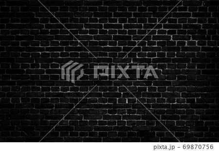 Dark brick wall grunge texture background. 69870756