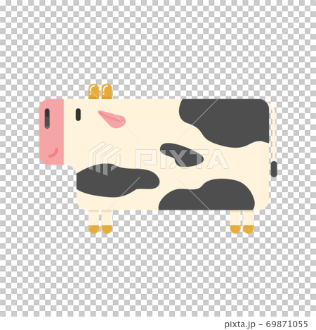 かわいい牛　横向き 69871055