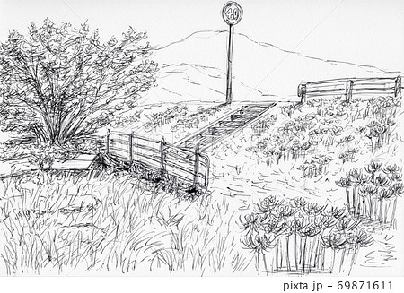 秋の風景のイラスト素材 69871611 Pixta